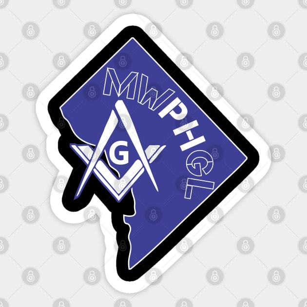 MWPHGLDC - Blue & White Sticker by Brova1986